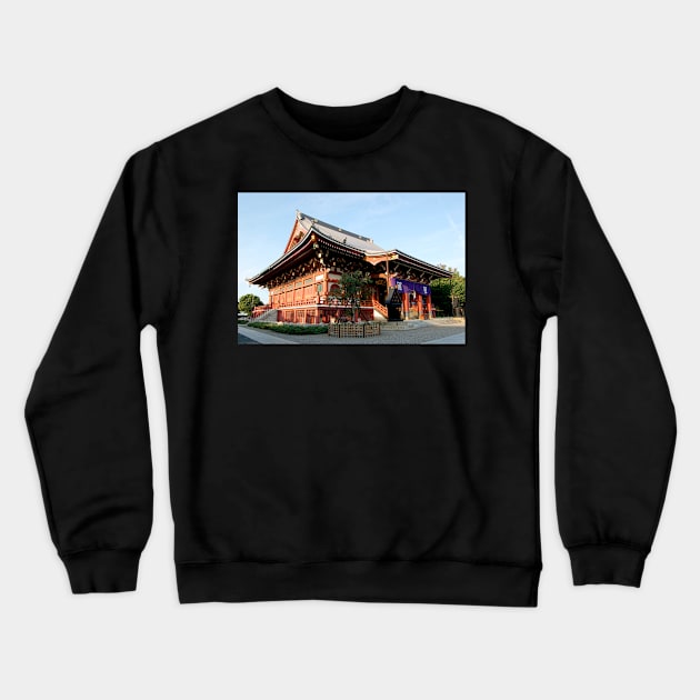 Honmonji Temple, Tokyo Crewneck Sweatshirt by WaterGardens